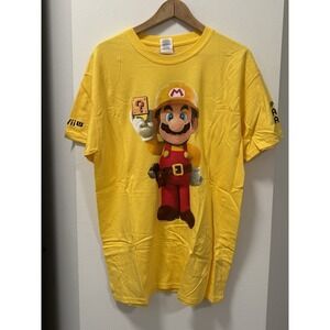 Super Mario Nintendo Men's Yellow T Shirt Size Large Gametruck